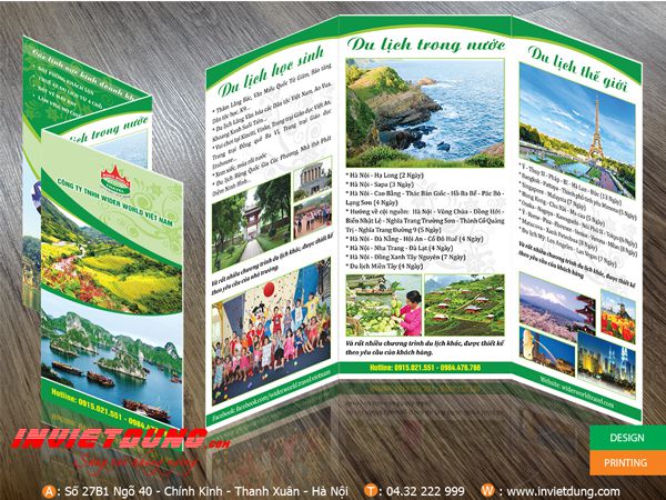 Mẫu tờ rơi quảng cáo tour du lịch đẹp